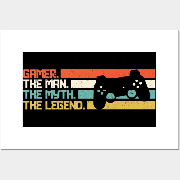 Gamer The Man The Myth The Legend Wall Art by Hip City Merch